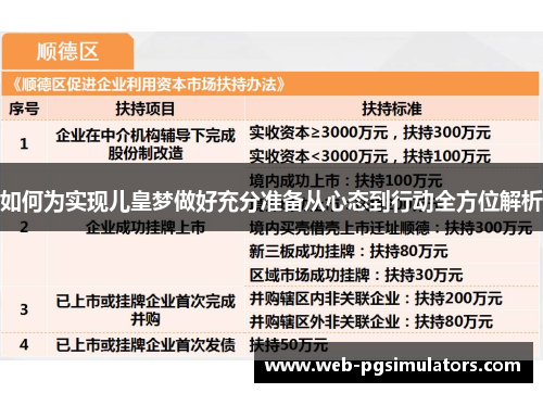如何为实现儿皇梦做好充分准备从心态到行动全方位解析